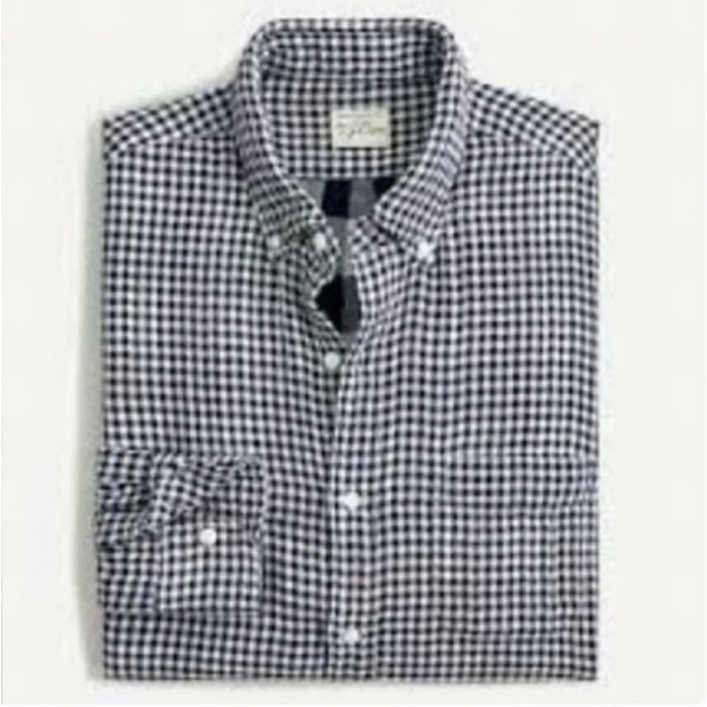 J. Crew Slim Double Weave Shirt Plaid Check